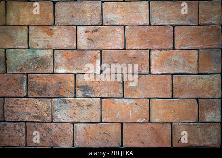 Texture background, light brown brick wall. splashes and scratches. Stock Photo