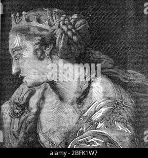 Portrait de Cleopatre VII Thea Philopator (69-30 avant JC), reine d'Egypte antique (Cleopatra) Gravure tiree de 'Histoire-de-la-prostitution' de Debra Stock Photo