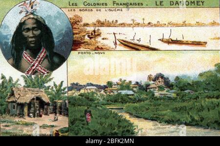 Empire colonial francais : colonies d'Afrique occidentale francaise, le Dahomey, actuel Benin (French possessions and colonies : french west africa, f Stock Photo