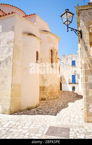Otranto street view in a beautiful sunny day, Puglia, southern Italy. Europe. Stock Photo