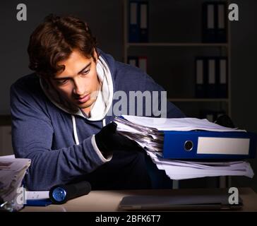 The thief trying to steal personal data in identity theft concept Stock Photo