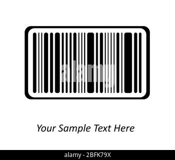 Vector illustration of single isolated barcode icon Stock Photo - Alamy