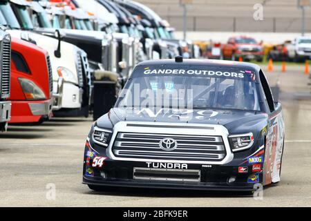 Newton, Iowa - June 15, 2019: Natalie Decker, NASCAR Gander Outdoors Truck Series M&M 300 race 2019 Stock Photo