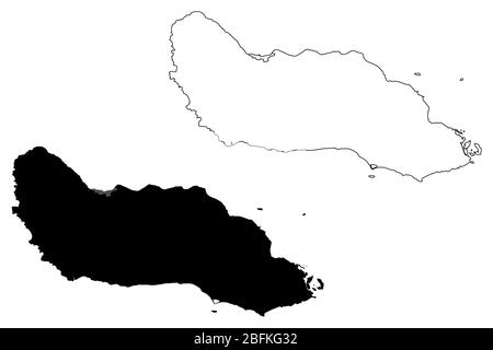 Guadalcanal Province (Provinces of Solomon Islands, Solomon Islands, island) map vector illustration, scribble sketch Guadalcanal island map