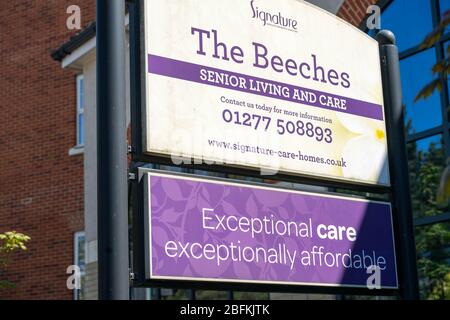 Care homes Brentwood Essex UK, The Beeches senior living and care home, signature care homes, , Stock Photo