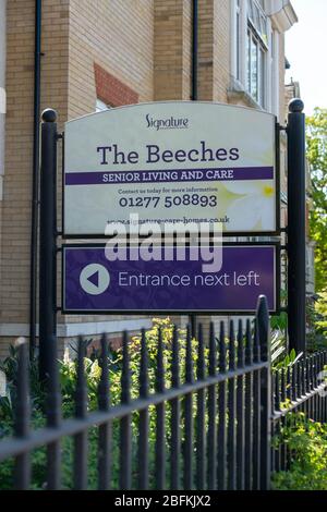 Care homes Brentwood Essex UK, The Beeches senior living and care home, signature care homes, Stock Photo
