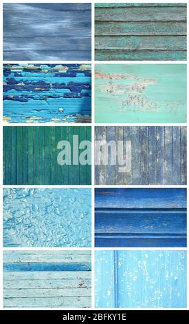 Big collection of different wooden backgrounds Stock Photo