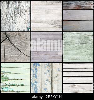 Big collection of different wooden backgrounds Stock Photo