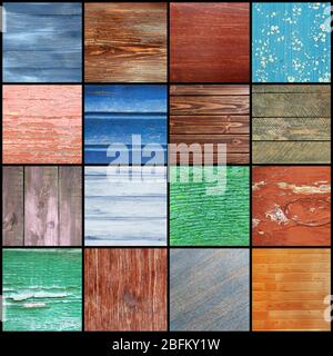 Big collection of different wooden backgrounds Stock Photo
