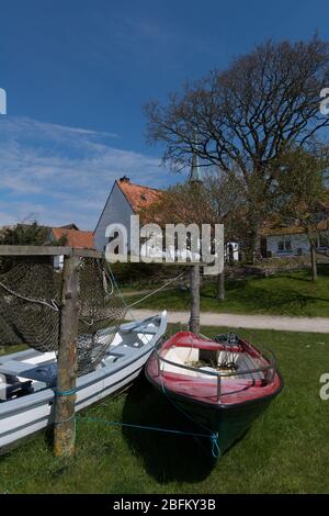 Maasholm on the Schlei Fjord, landscape of Angeln, Schleswih-Holstein, North Germany, Central Europe Stock Photo