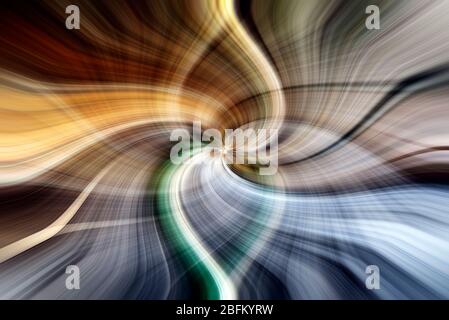 Abstract twirl effect pattern derived from photo of a disused building Stock Photo