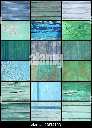 Big collection of different wooden backgrounds Stock Photo
