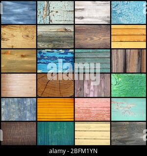 Big collection of different wooden backgrounds Stock Photo