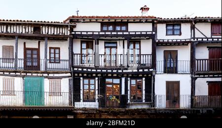 Traditional houses in the small village of La Alberca in Salamanca, La Sierra de Francia. Salamanca. Spain Stock Photo