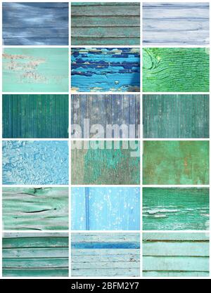 Big collection of different wooden backgrounds Stock Photo