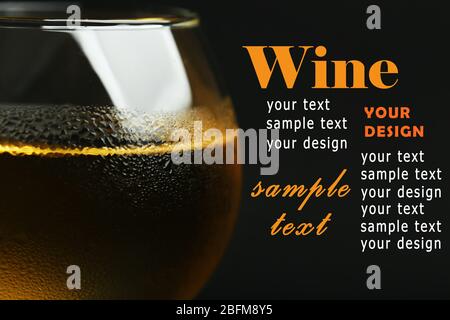 Glass of wine on dark background Stock Photo