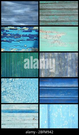 Big collection of different wooden backgrounds Stock Photo