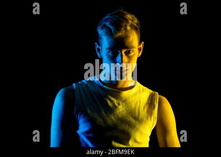 Portrait of a young attractive man dressed in stylish clothing Stock Photo