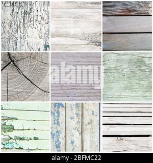 Big collection of different wooden backgrounds Stock Photo