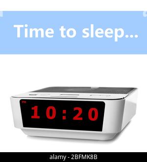 Digital Clock Showing 10 O Clock Isolated On White Stock Photo Alamy