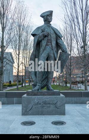 John Hancock Statue in Quincy Massachusetts USA Stock Photo