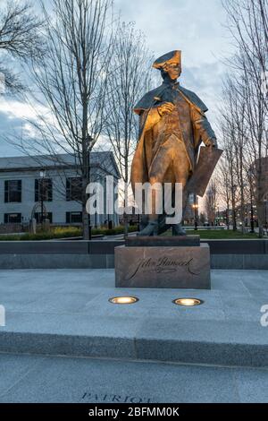John Hancock Statue in Quincy Massachusetts USA Stock Photo