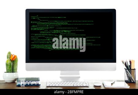 Computer umer source binary Stock Photo