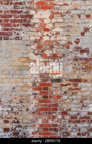 Old Painted Brick Wall for Background. Stock Photo