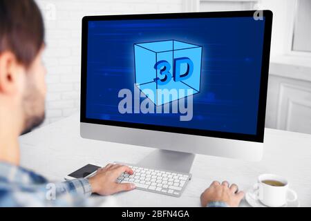 3D Printing concept, new technology Stock Photo