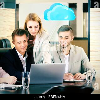 Business team at office. Cloud computing and technology concept Stock Photo