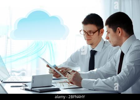 Business team at office. Cloud computing and technology concept Stock Photo