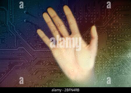 Future technology concept integrates electronics and bio-technologies Stock Photo