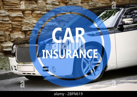 Car insurance concept. Modern car outdoors Stock Photo