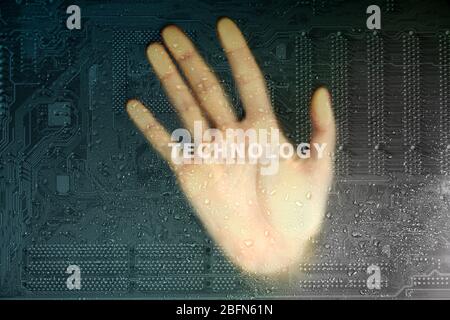 Future technology concept integrates electronics and bio-technologies Stock Photo