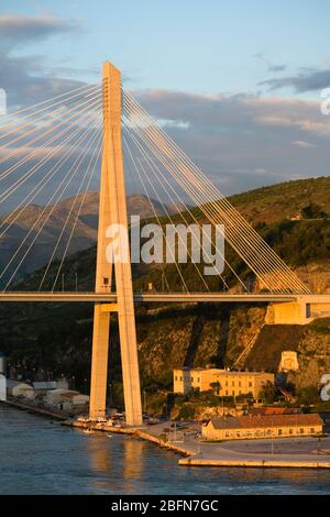 Dr. Franja Tudmana Bridge, City of Dubrovnik, Croatia Stock Photo