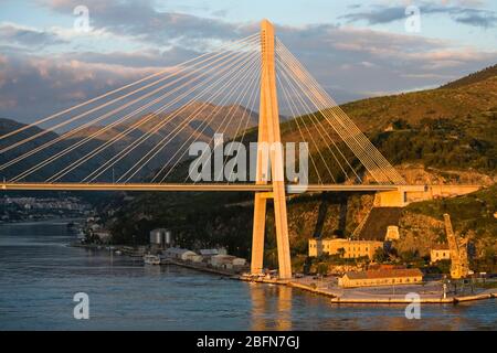 Dr. Franja Tudmana Bridge, City of Dubrovnik, Croatia Stock Photo