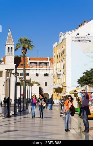 Marmontova Street in Split, Croatia, Europe Stock Photo