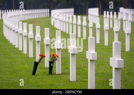 Margraten, Netherlands - June 2015: US military cemetery for World War Two Stock Photo