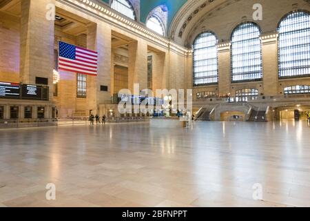 Grand Central is nearly empty due to the COVID-19 pandemic, April 2020, New York City, USA Stock Photo