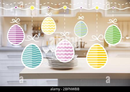 Ideas for Easter decoration. Holiday celebration concept Stock Photo