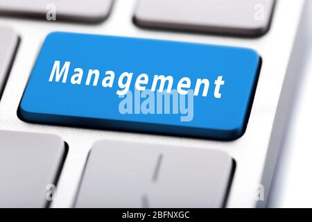 MANAGEMENT button on keyboard, closeup Stock Photo