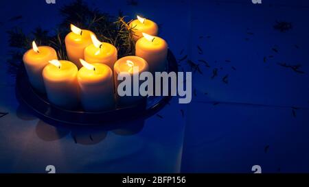 Candles In The Wind Stock Photo