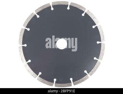 Diamond saw blade for cutting concrete isolated on a white background Stock Photo