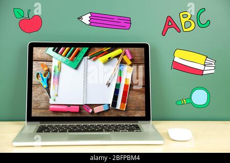 Simple Hand Painted Stationery Schoolbag Material Background Wallpaper  Image For Free Download - Pngtree