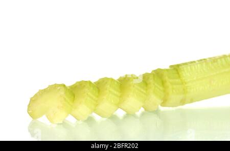 sliced celery isolated on white Stock Photo