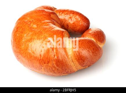 One bagel isolated on white Stock Photo