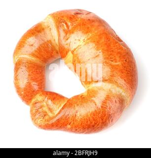 One bagel isolated on white Stock Photo
