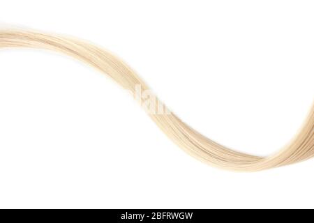 Shiny blond hair isolated on white Stock Photo