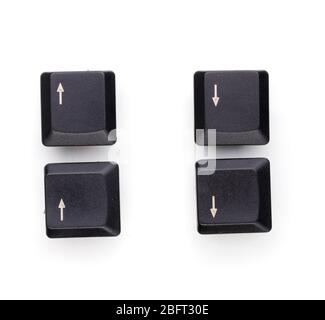 Keyboard arrow keys isolated on white Stock Photo
