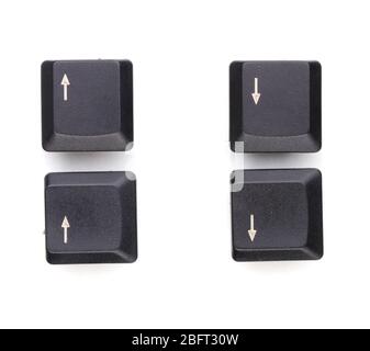 Keyboard arrow keys isolated on white Stock Photo